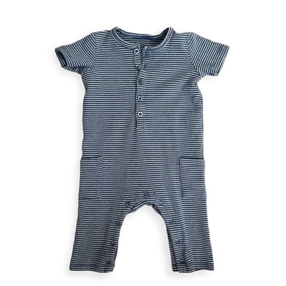 Maison Me blue and white striped onesie, 3-6 months - Picture 1 of 3